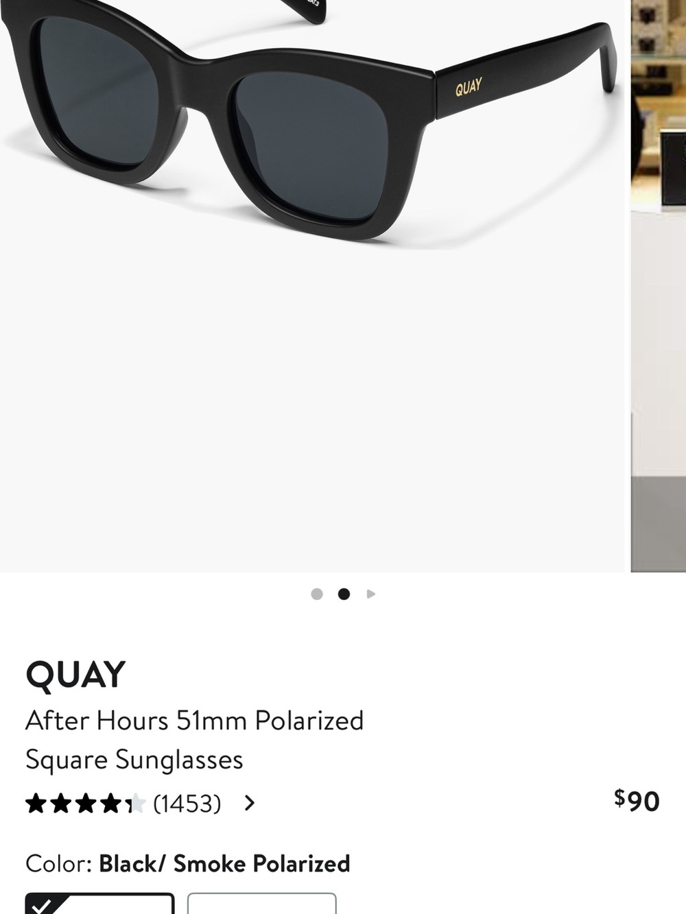 Quay Australia After Hours Polarized Sunglasses — Black/Smoke